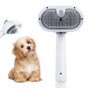 3-in-1 Cat Steamy Brush - Hair Removal, Fine Spray Anti-Static, Self-Cleaning Grooming Tool for Cats and Dogs