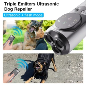 Ultrasonic Dog Repeller with Triple Head Emitters
